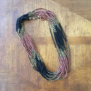 Color Block Bead Necklace
